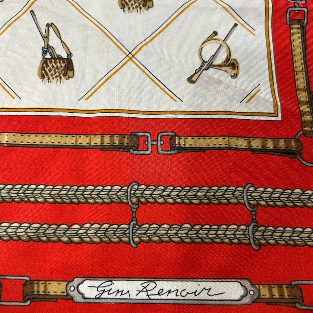 Jim Renoir Scarf Women’s 30” Square Hunting Equestrian Multi Functional‎ Classic